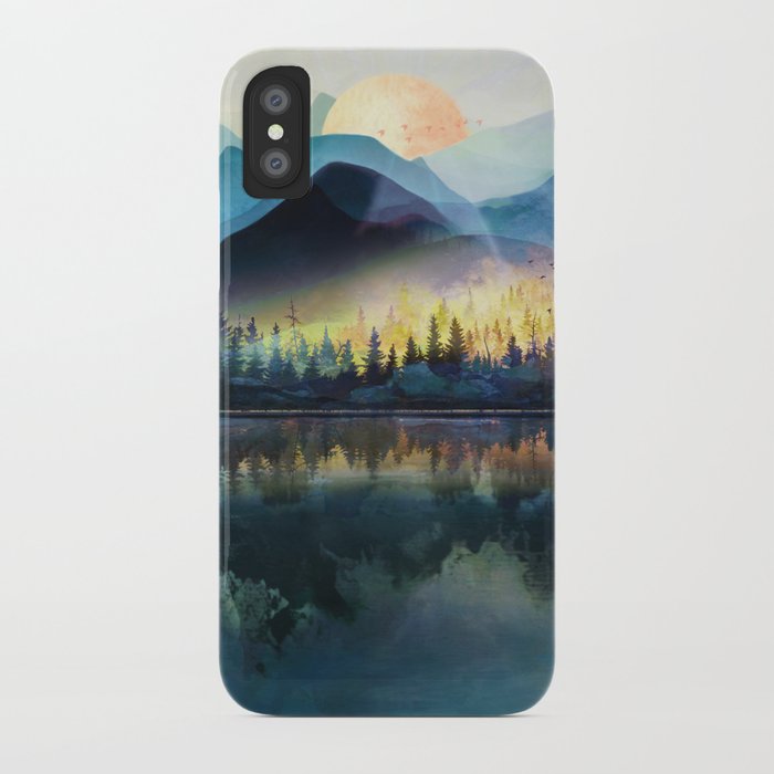 Mountain Lake Under Sunrise iPhone Case