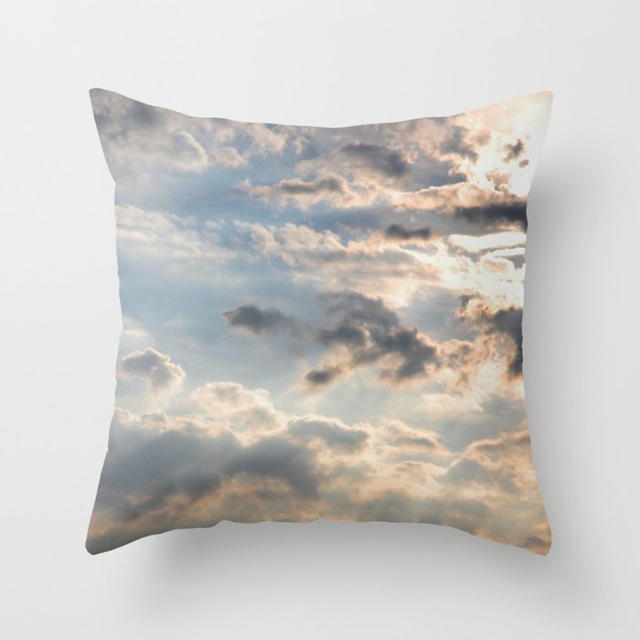 Among the Clouds - Sky Photography by Fluid Nature Throw Pillow