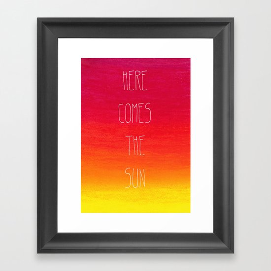 Here comes the sun Framed Art Print