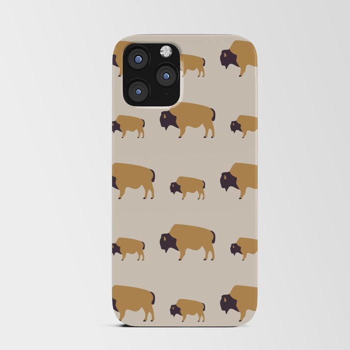 Bison And Baby (Autumn) iPhone Card Case