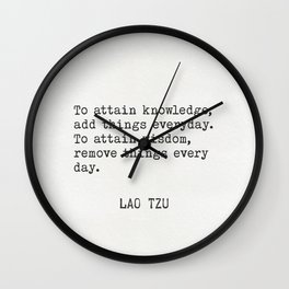 Lao Tzu wisdom Wall Clock
