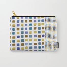 Blue & gold squares Carry-All Pouch