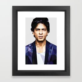 Shahrukh khan Poster low poly Framed Art Print