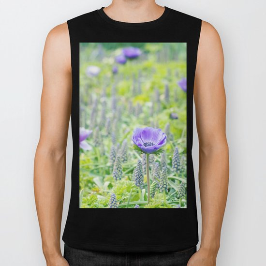 Poppy Anemone Biker Tank