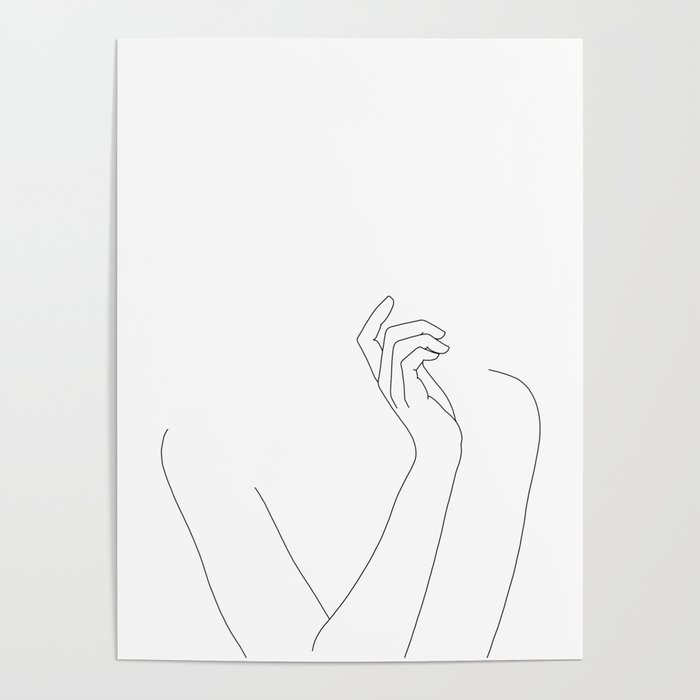 Hand and body illustration - Alma Poster
