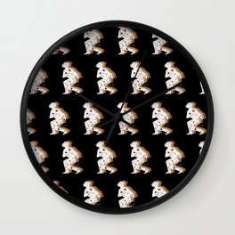 Space Cowboy - Black, white & camel Wall Clock