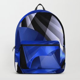 3D abstraction -03a- Backpack | Graphicdesign, Grey, 3Dart, Blue, Graohicdesign, 3D, Pattern, Dufflebag, Digital, Black 