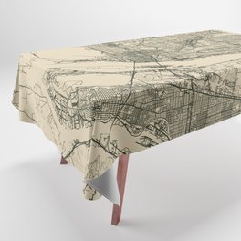 Vancouver WA, USA Vintage City Map Tablecloth