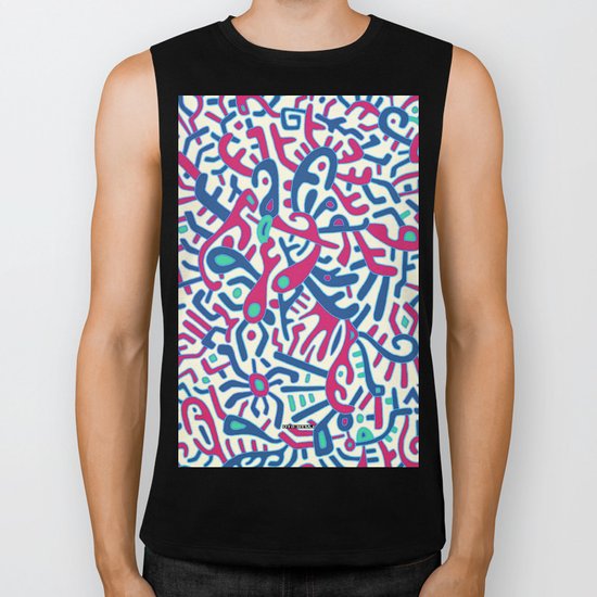- summer sea jungle - Biker Tank