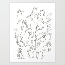 Birds, birds, birds Art Print