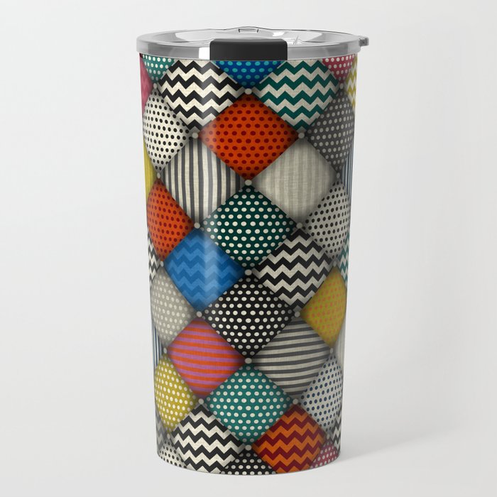 buttoned patches Travel Mug