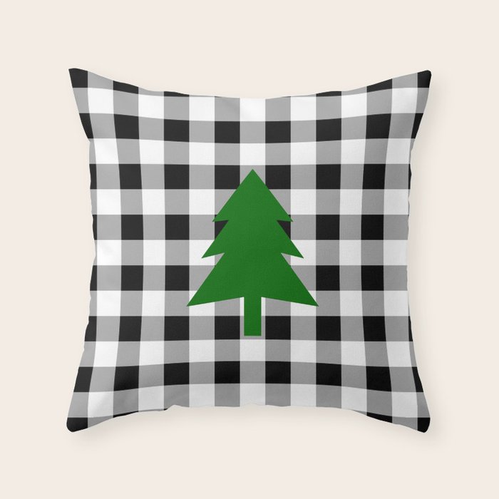black check pillows