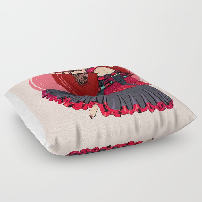 Red Salsa Women Floor Pillow