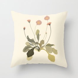 botanical flower simple illustration Throw Pillow