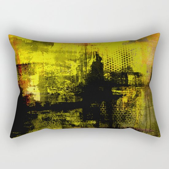 Sail Away - Abstract painting of a boat sailing into the horizon Rectangular Pillow