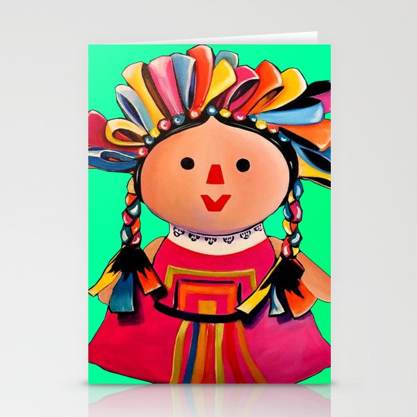 Mexican Maria Doll 3 Stationery Cards