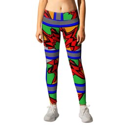 Abstract Arthur Leggings | Colors, Happy, Graphicdesign, Red, Strong, Dinosaur, Fun, Bestfriend, Fierce, Orange 