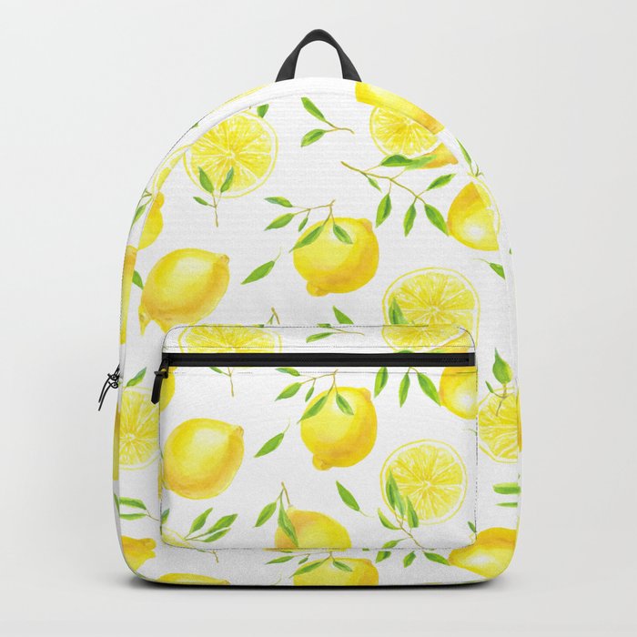 Lemons and leaves  Backpack