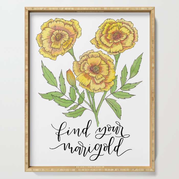 Find Your Marigold Serving Tray