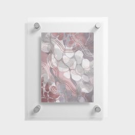 Abstract pink organic shapes  Floating Acrylic Print