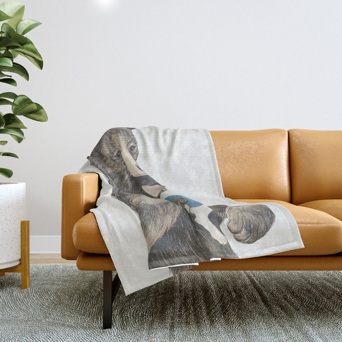 the bear au pair Throw Blanket