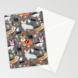Corgi halloween costume ghost mummy vampire howl-o-ween dog gifts Stationery Card