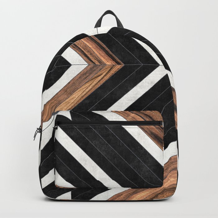 Urban Tribal Pattern No.1 - Concrete and Wood Backpack