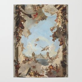 Renaissance Ceiling Painting Angels Cherubs Giovanni Battista Tiepolo Poster