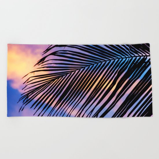 SUNSET PALM Beach Towel