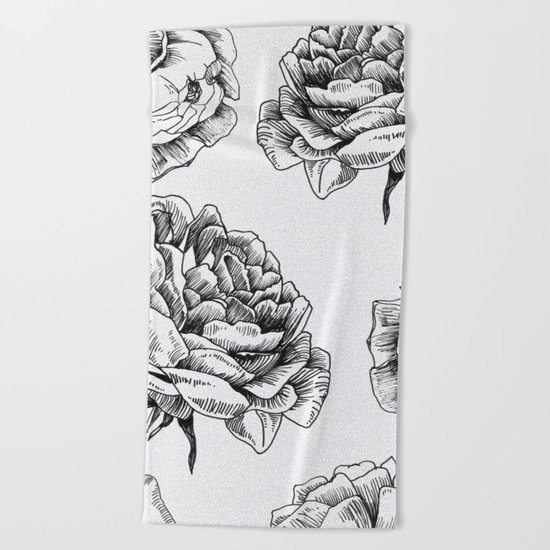 Roses Beach Towel