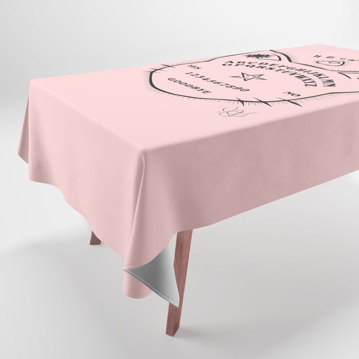 Meowija board (pink background) Tablecloth