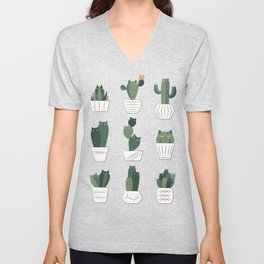 Cat and Plant 20: Cattus V Neck T Shirt