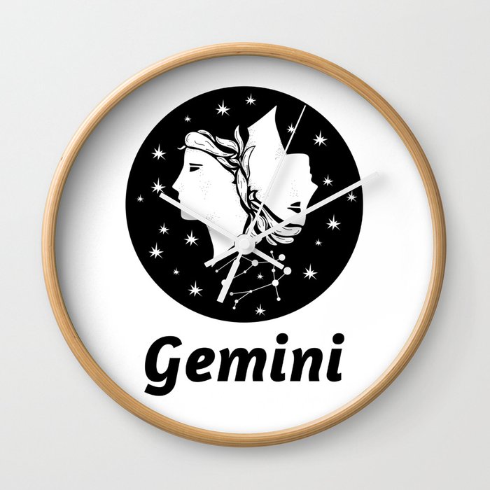 Gemini Zodiac Sign Wall Clock