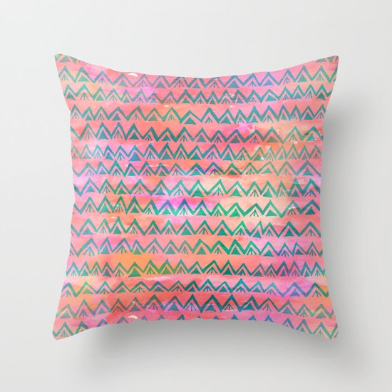 RHYTHM - CORAL Throw Pillow