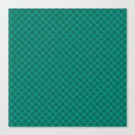 Fuzzy Dots Green Canvas Print