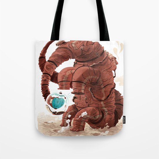 Space Brontosaurus Tote Bag
