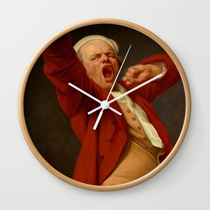 Self-Portrait, Yawning, 1783 by Joseph Ducreux Wall Clock