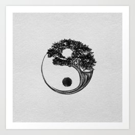 Yin Yang Tree Canvas Art Print