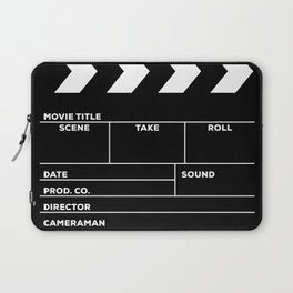 Movies Director Filmmaker Movie Slate Film Slate Clapperboard Black White Laptop Sleeve