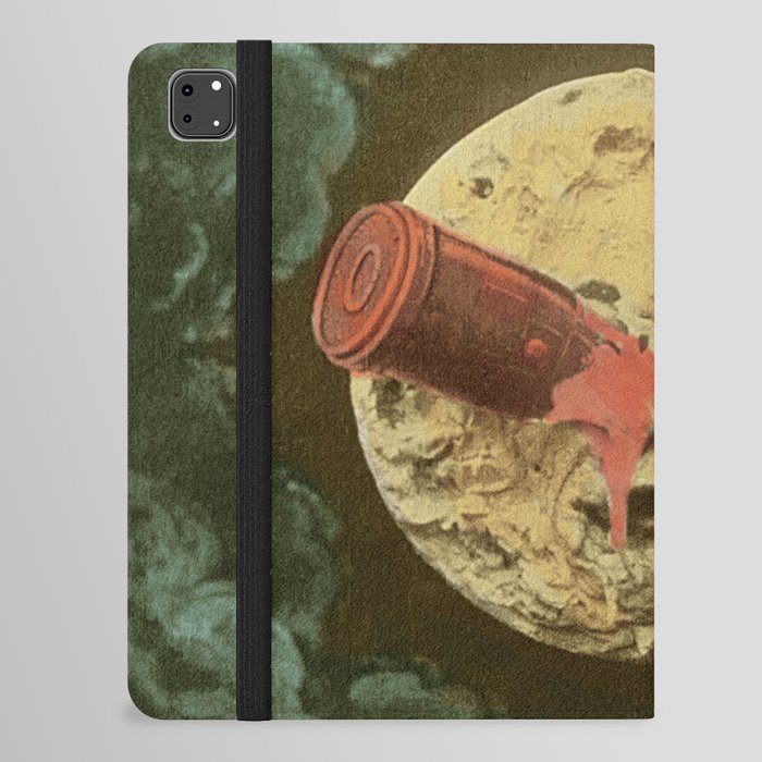 The Man in the Moon from 'A Trip to the Moon' 1902 Colorized  iPad Folio Case