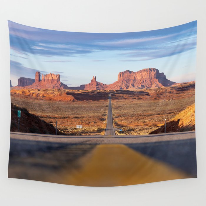Monument Valley Desert Road Valley Drive Highway Route Arizona-Utah border Photograph Wall 