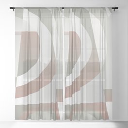  Forest retro background  Sheer Curtain