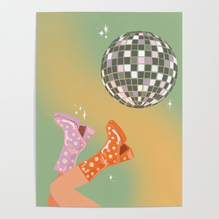 70's Disco Print Poster