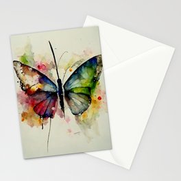 Butterfly, Watercolor on Paper Stationery Card