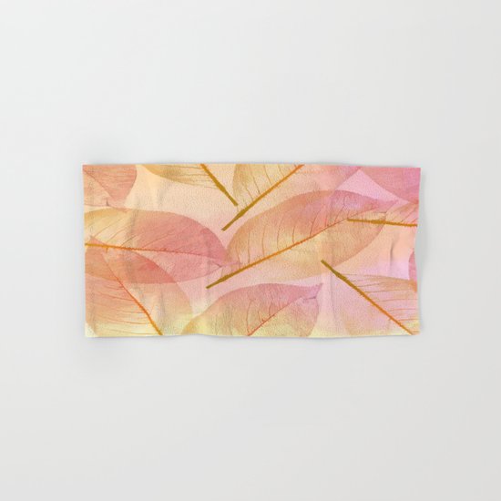 Pastel Fall Leaf Abstract Hand & Bath Towel