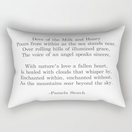 Dove of the Milk and Honey Poem Black and White Writer's Edition Rectangular Pillow