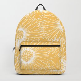 Yellow Sunflowers Line Art Backpack