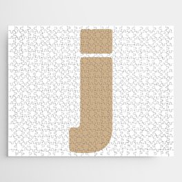 j (Tan & White Letter) Jigsaw Puzzle