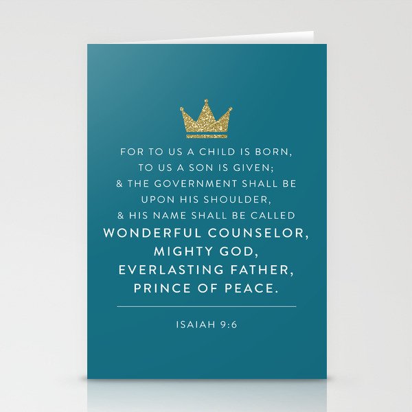 Isaiah 9:6 Stationery Cards