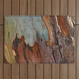 Eucalyptus Tree Bark and Wood Abstract Natural Texture 25 Outdoor Rug